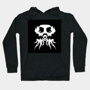 Black spooky skull octopus vector illustration Hoodie